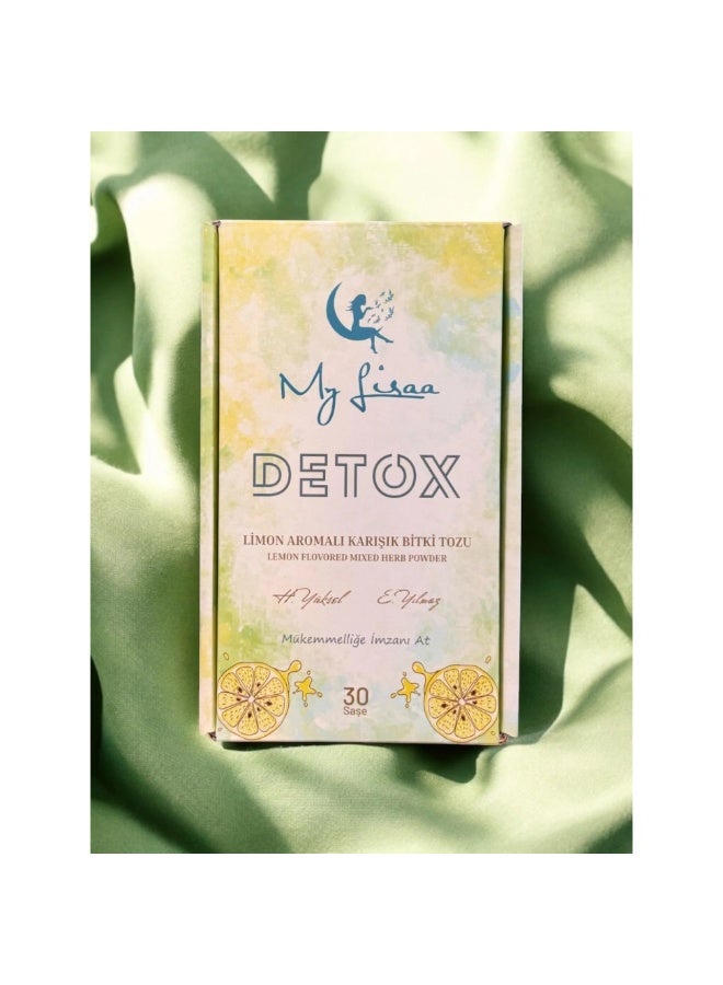 Premium Lemon Flavored Detox Herbal Powder Blend for Cleansing & Wellness